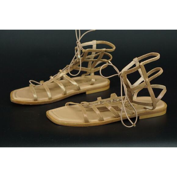 Stuart Weirzman Kora Lace-Up Gladiator Sandal Suede Size 9.5 $395 New Roman - Picture 2 of 12